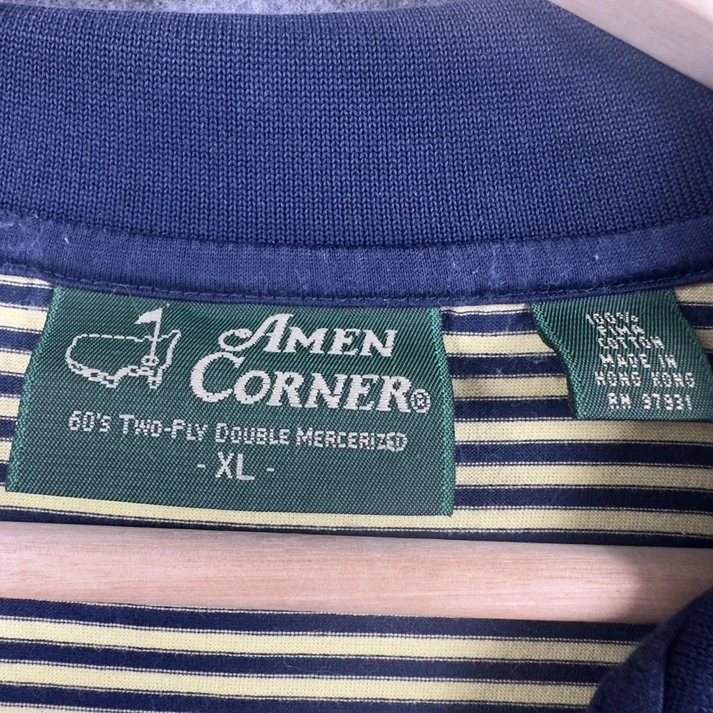 Augusta‎ National Golf Club Polo Shirt Mens XL Blue Golf Masters Amen Corner